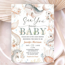Sea You Soon Baby Shower Boho Ozean Mädchen 