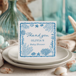 Sea You Soon Baby Shower Dankeskarte