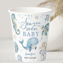 Sea You Soon Baby Shower Junge Blauer Ozean