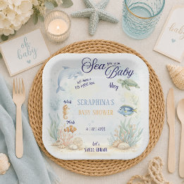 Sea You Soon Baby Shower Pappteller