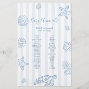 Sea You Soon Baby Shower Spielschild