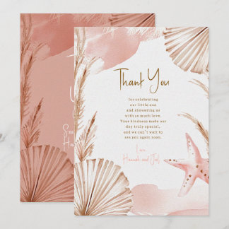 Sea You Soon Baby Thank You Card | Coastal Boho Dankeskarte