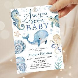 Sea You Soon Boy Baby Shower Invitation  Einladung