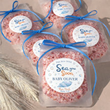 Sea You Soon Küstenbad-Salz-Geschenk-Rundaufkleber