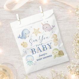 Sea You Soon Ocean Baby Shower Paper  Geschenktütchen