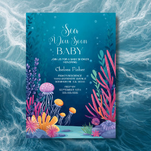 Sea You Soon Ozean-Baby-Party Einladung