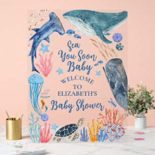 Sea You Soon Ozean-Tiere Junge Baby Shower Einladu Acrylschild