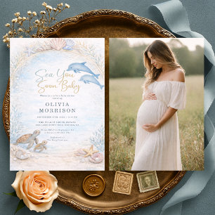 Sea You Soon Photo Baby Shower Einladung