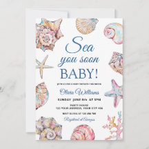 Sea You Soon Seashell Baby Shower