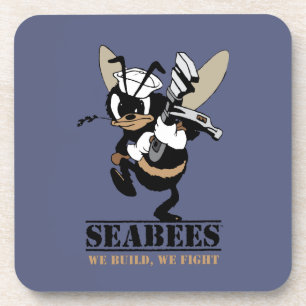 Seabees, die wir uns errichten, kämpfen harten getränkeuntersetzer