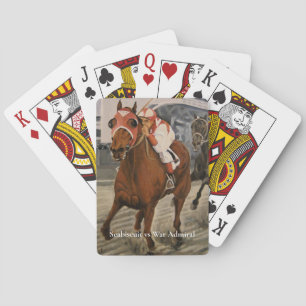 Seabiscuit besiegt Kriegsadmiral im klassischen Re Spielkarten
