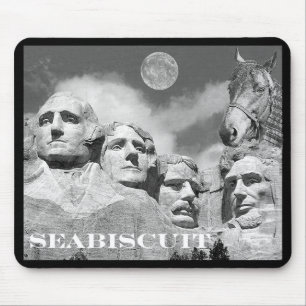 Seabiscuit ist auf dem Mount Rushmore! Mousepad