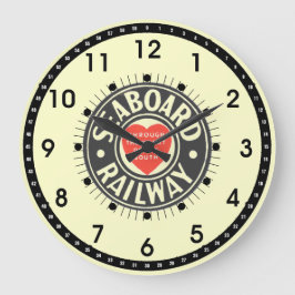 Seaboard Air Line Eisenbahn-Herz-Logo Große Wanduhr