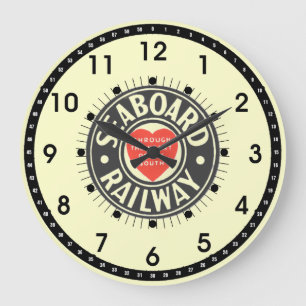 Seaboard Air Line Railway Herz-Logo Große Wanduhr