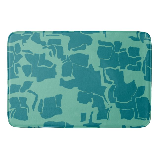 Seabolt Blue Abstrakt Badematte (Vorderseite)