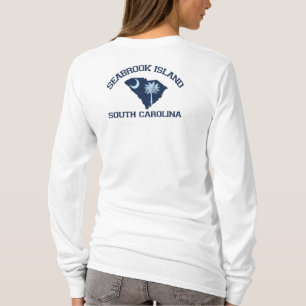 Seabrook Insel-"Karten-" Entwurf T-Shirt