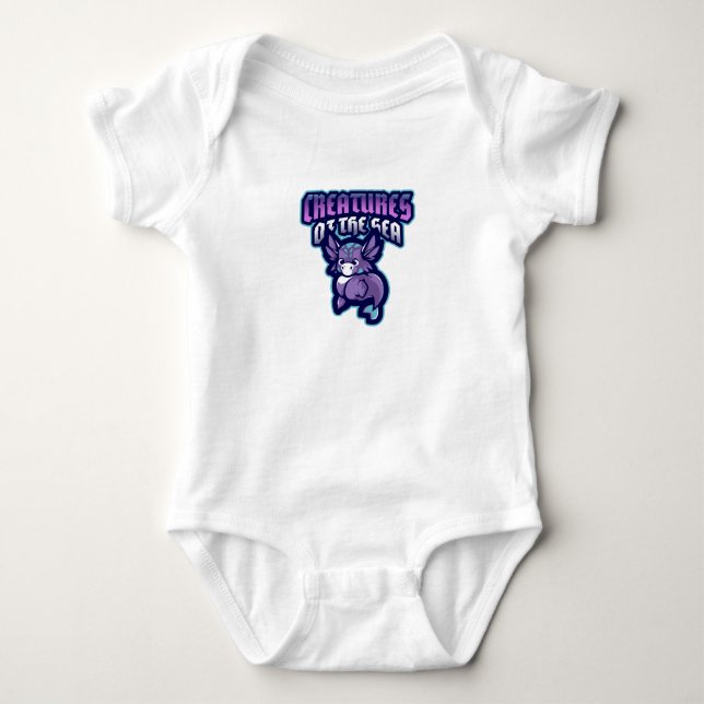 SeaCreature CartoonLogo CuteMythical|Ocean Baby Strampler (Vorderseite)