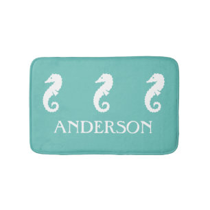 Seafoam aquamarine grüne badematte