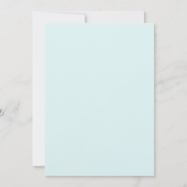 Seafoam Blank Linen Einladung (Vorderseite)