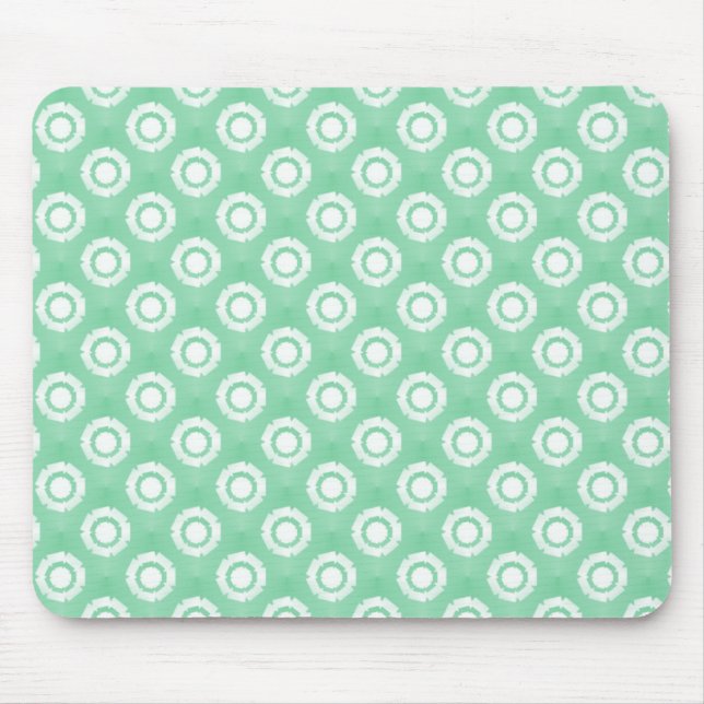 Seafoam Green Funky Blume Mousepad (Vorne)