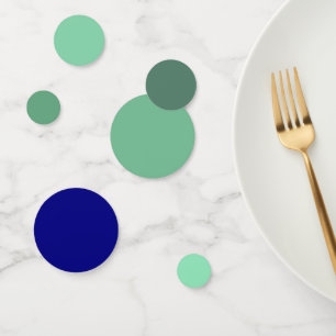 Seafoam Green to Navy Blue Gradient Table Confetti Konfetti