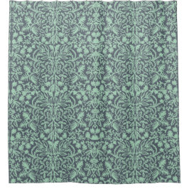Seafoam grüner Dschungel-Laub-Duschvorhang Duschvorhang