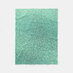 Seafoam grüner Glitter Fleecedecke