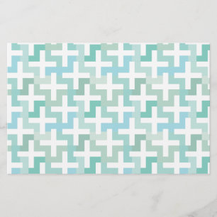 Seafoam grünes geometrisches briefpapier