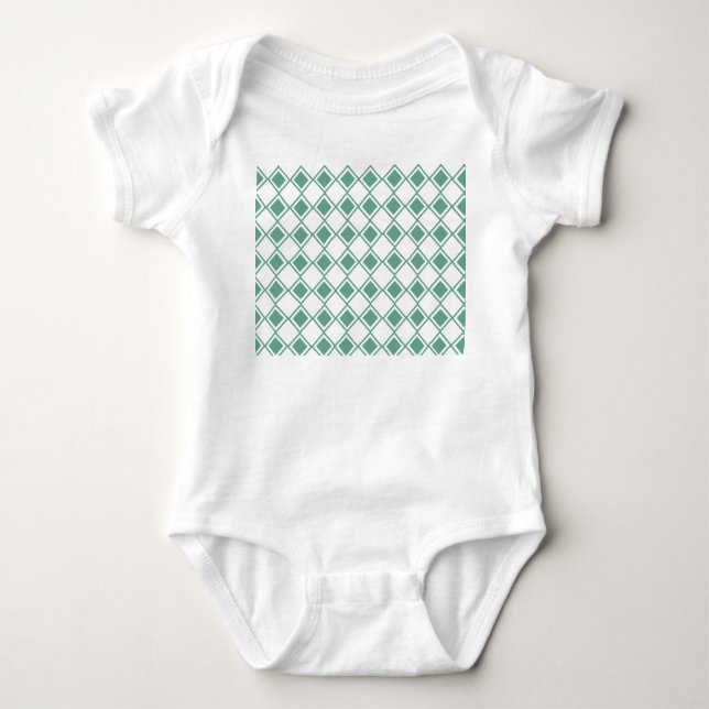 Seafoam Harlequin Baby Strampler (Vorderseite)
