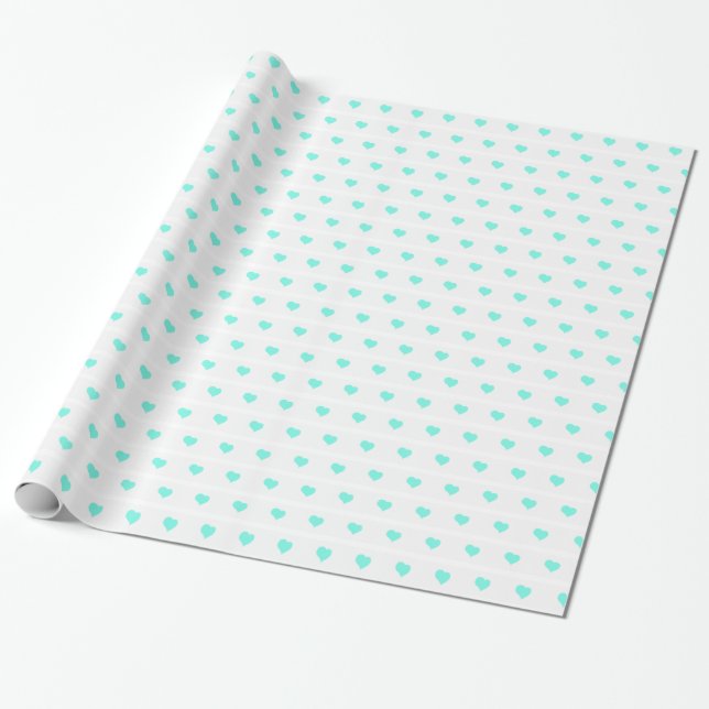 Seafoam Heart Geschenkpapier (Ungerollt)