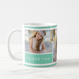 Seafoam I love You Photo Collage | Mug