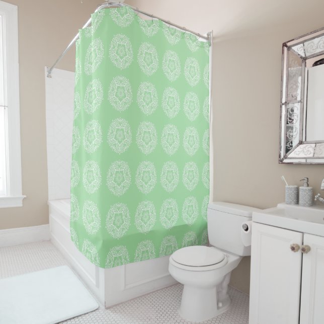 Seafoam Mandala Duschvorhang (Beispiel)