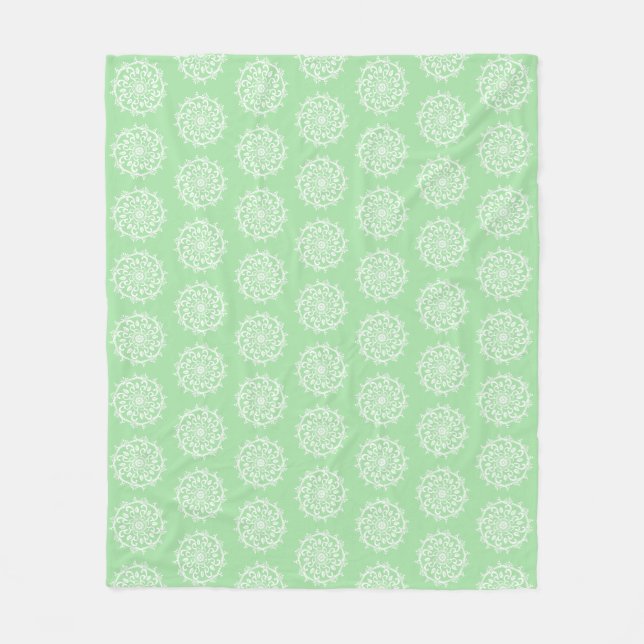 Seafoam Mandala Fleecedecke (Vorderseite)