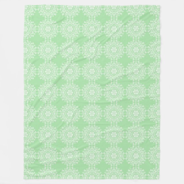 Seafoam Mandala Fleecedecke (Vorderseite)