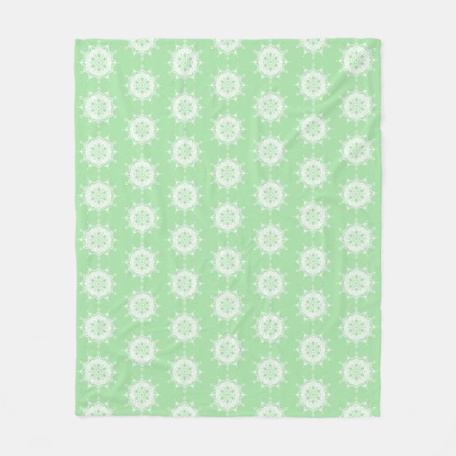 Seafoam Mandala Fleecedecke (Vorderseite)