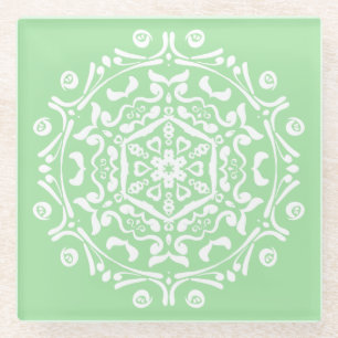 Seafoam Mandala Glasuntersetzer