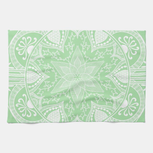 Seafoam Mandala Handtuch (Horizontal)