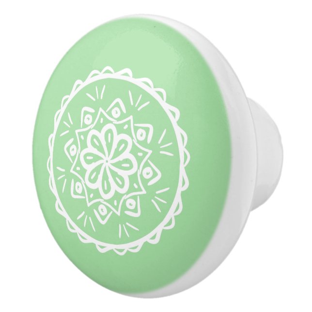 Seafoam Mandala Keramikknauf (Rechts)