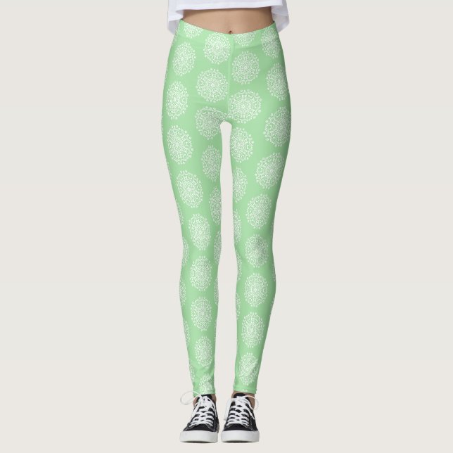Seafoam Mandala Leggings (Vorderseite)