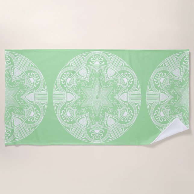 Seafoam Mandala Strandtuch (Vorderseite)