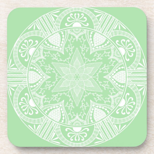 Seafoam Mandala Untersetzer (Vorderseite)
