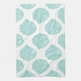 Seafoam Seashell Pattern Geschirrtuch