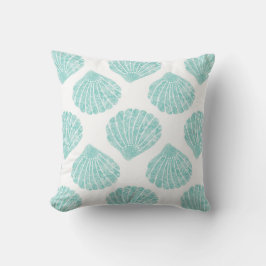 Seafoam Seashell Pattern Kissen