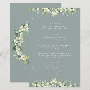 Seafoam Snowberry+Eukalyptus 3 Kurs Hochzeitmenü