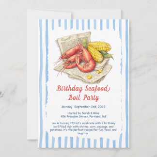 Seafood Boil Geburtstagsfeier Einladung - Küstenga