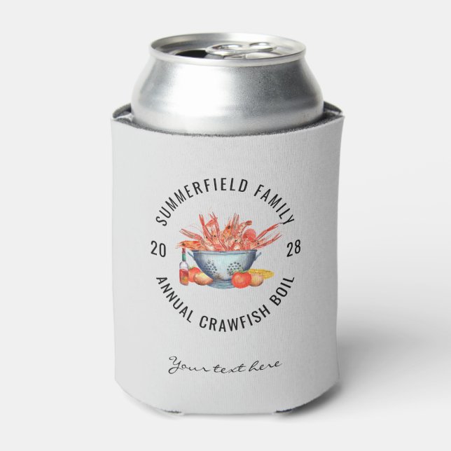 Seafood Boil Matching Family Crawfish Party Custom Dosenkühler (Kanne Vorderseite)