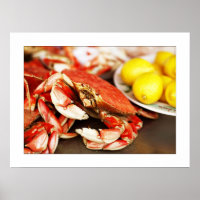 Seafood Crab Foto Poster/Print 24x19