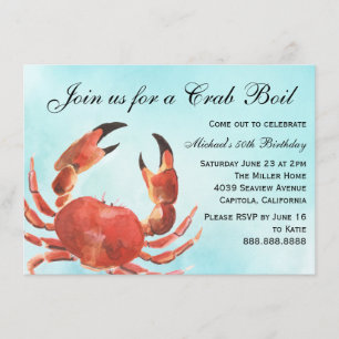Seafood Crail Boil Sommer Geburtstagsparty Einladung