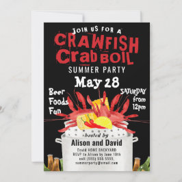 Seafood Crawfish Crawfish Boil Summer GRILLEN Part Einladung