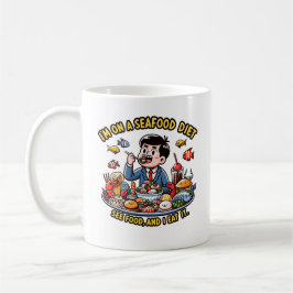 "Seafood Feast – See Food, Eat Food" Kaffeetasse
